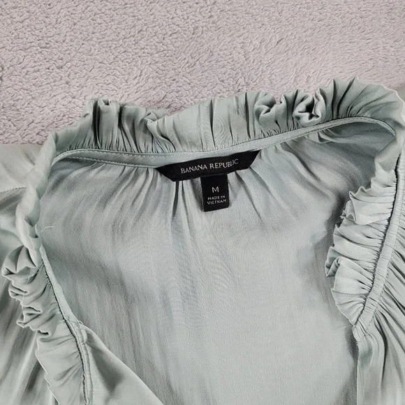 Women's Sleeveless Ruffled Top - Green - Picture 7 of 7